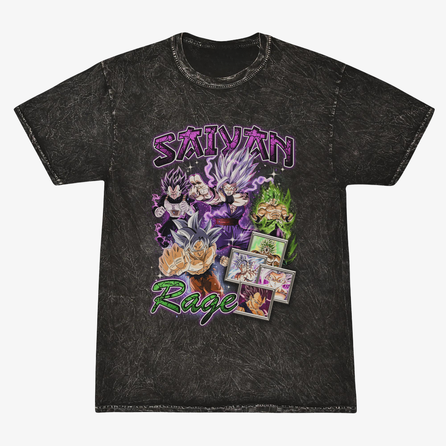 Saiyan Rage Mineral Wash Tee