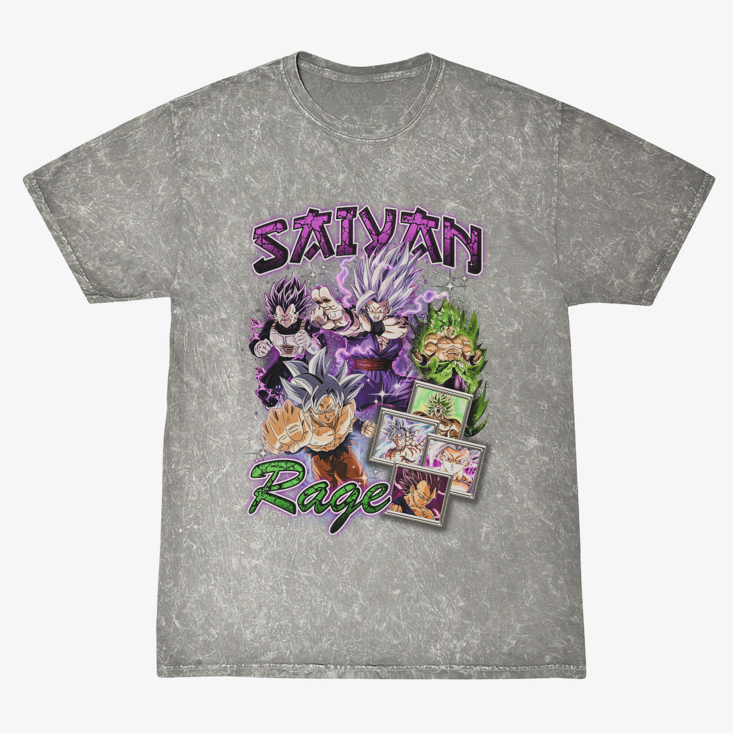 Saiyan Rage Mineral Wash Tee