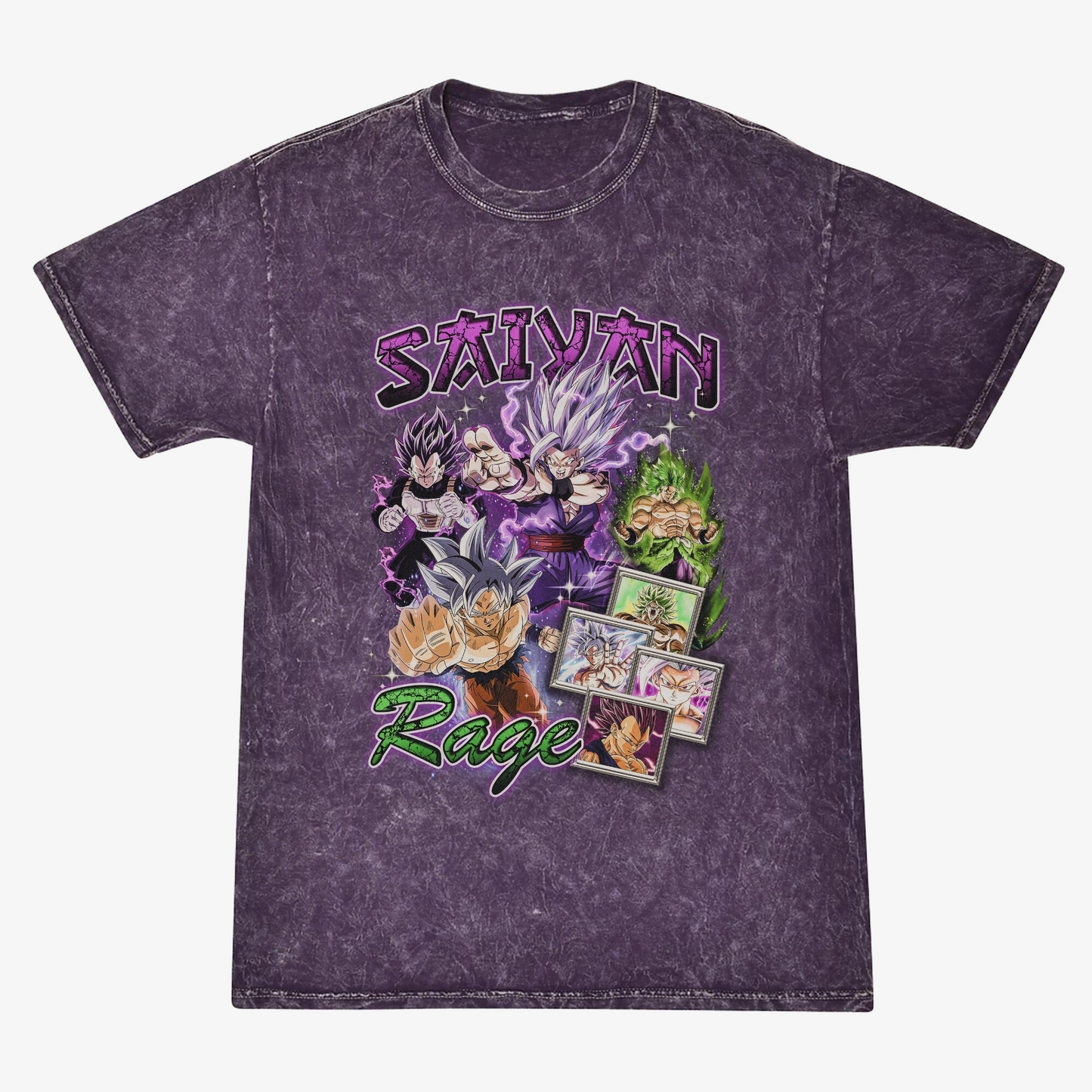 Saiyan Rage Mineral Wash Tee